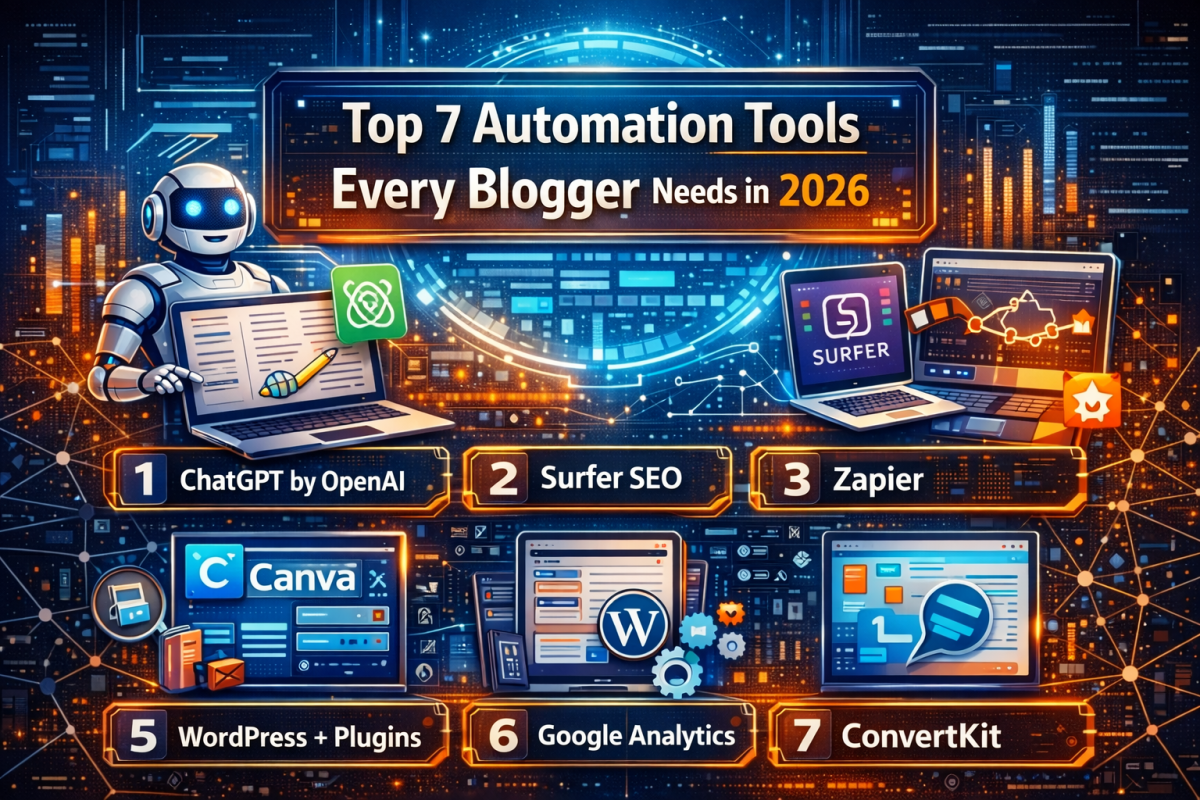 You are currently viewing Top 7 Automation Tools Every Blogger Needs in 2026