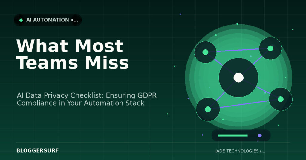 AI data privacy compliance checklist — Bloggersurf featured image