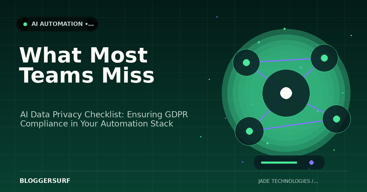 AI data privacy compliance checklist — Bloggersurf featured image