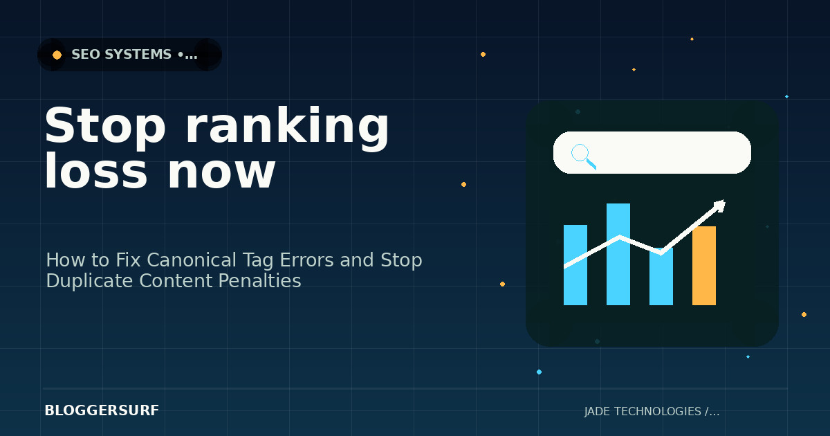 fixing canonical tag errors — Bloggersurf featured image